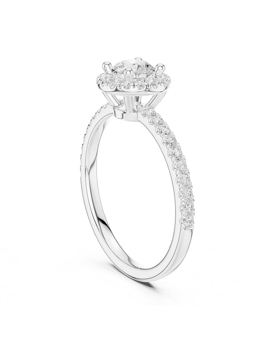 Anillo de compromiso - halo - AMORE460-RD-LG