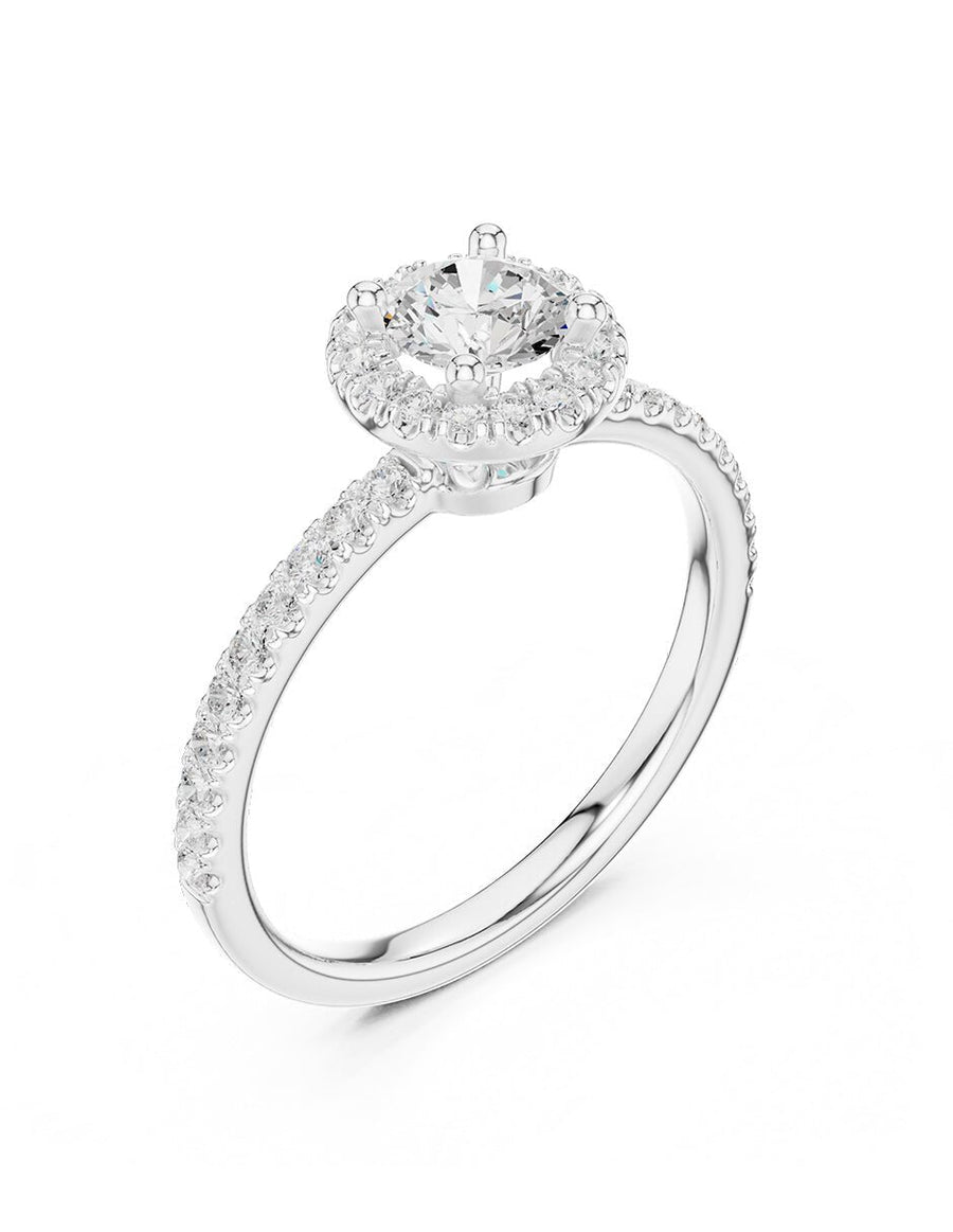 Anillo de compromiso - halo - AMORE460-RD-LG