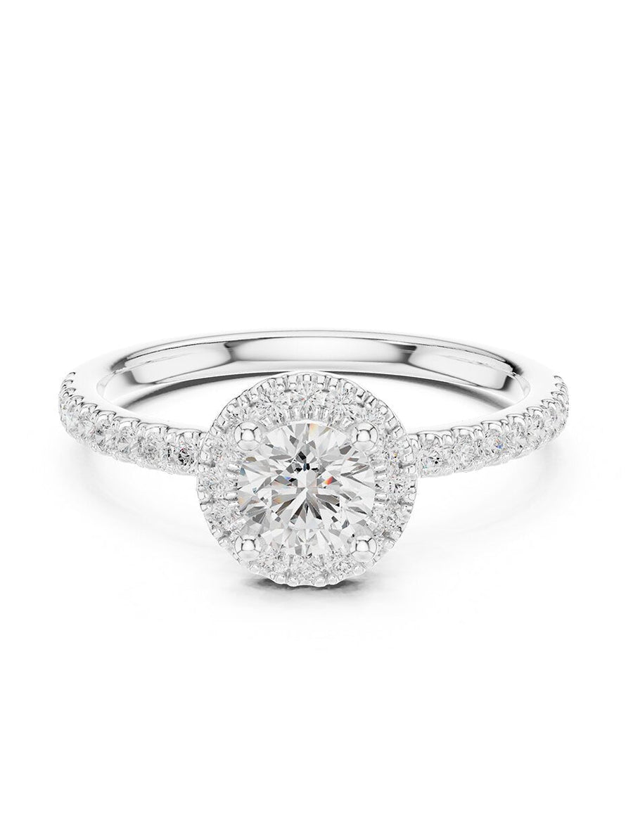 Anillo de compromiso - halo - AMORE460-RD-LG