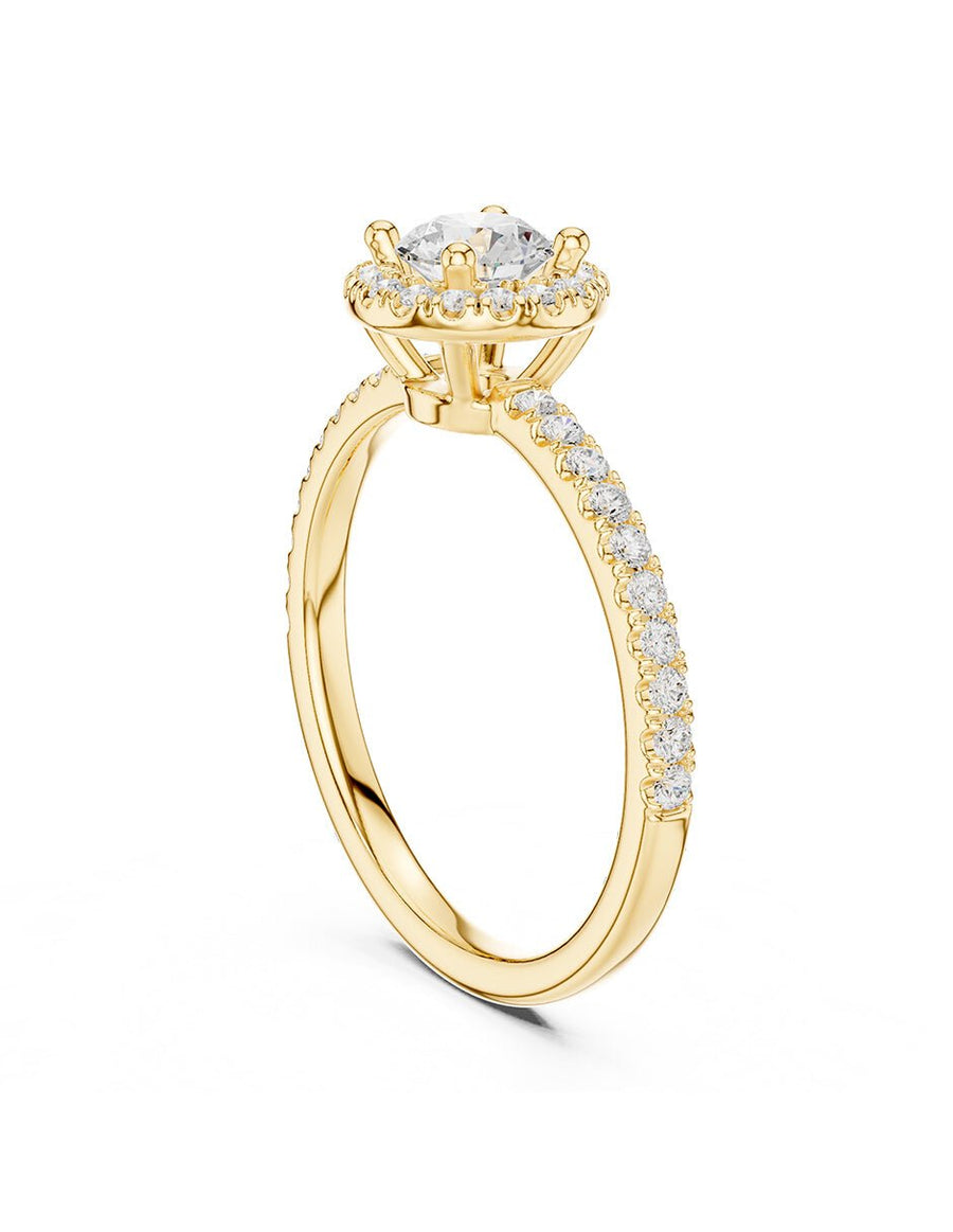 Anillo de compromiso - halo - AMORE460-RD-LG