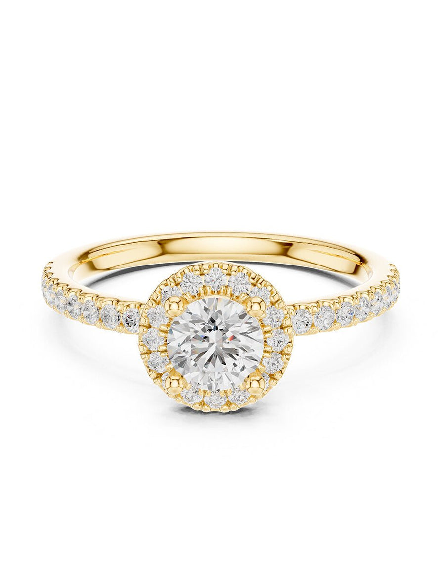 Anillo de compromiso - halo - AMORE460-RD-LG
