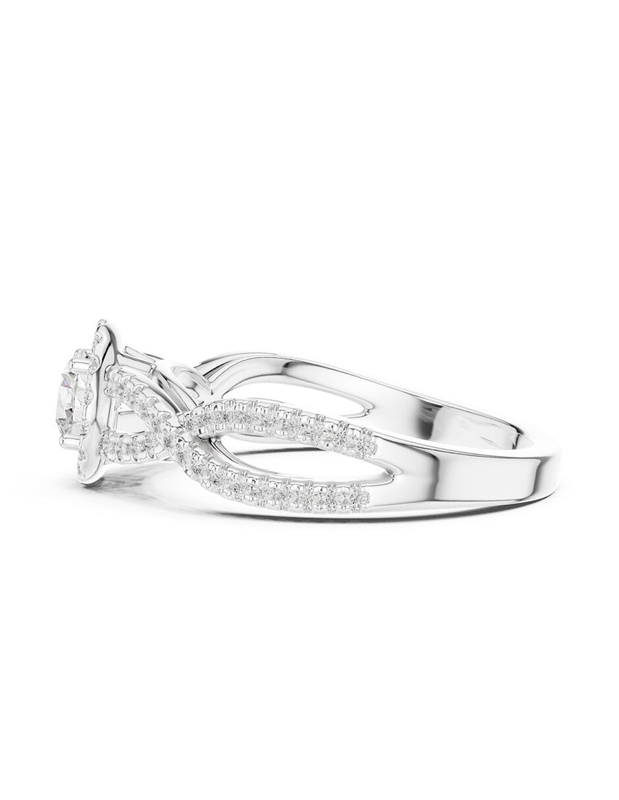 Anillo de compromiso - halo - AMORE461-RD-LG