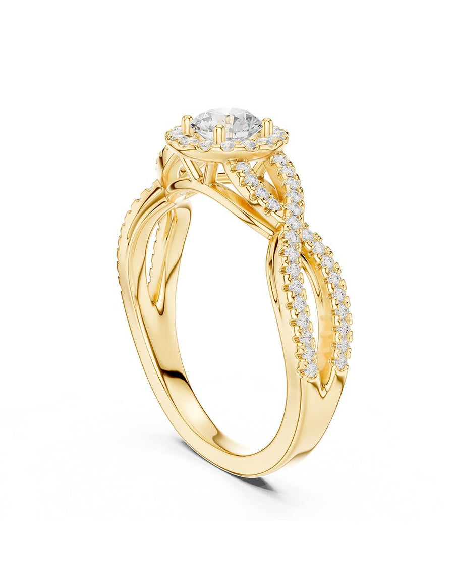 Anillo de compromiso - halo - AMORE461-RD-LG