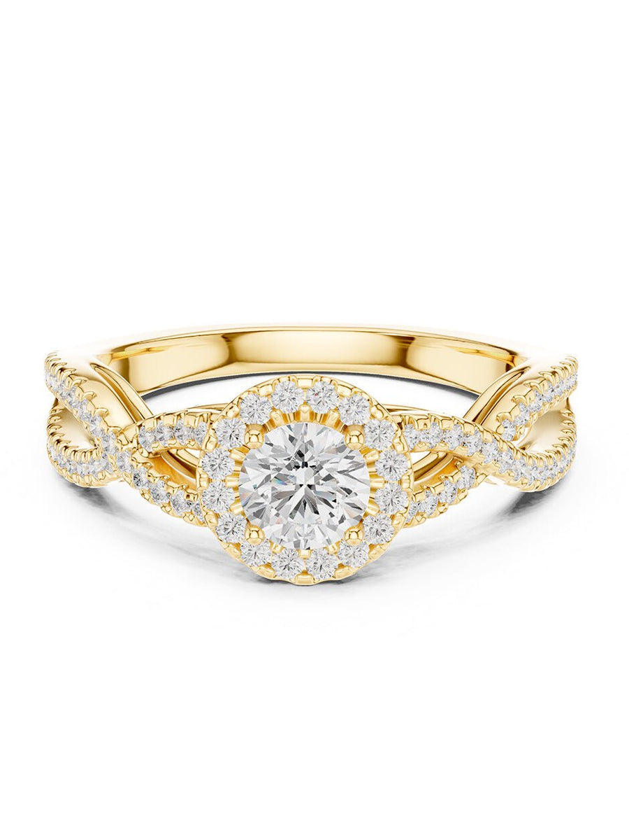Anillo de compromiso - halo - AMORE461-RD-LG