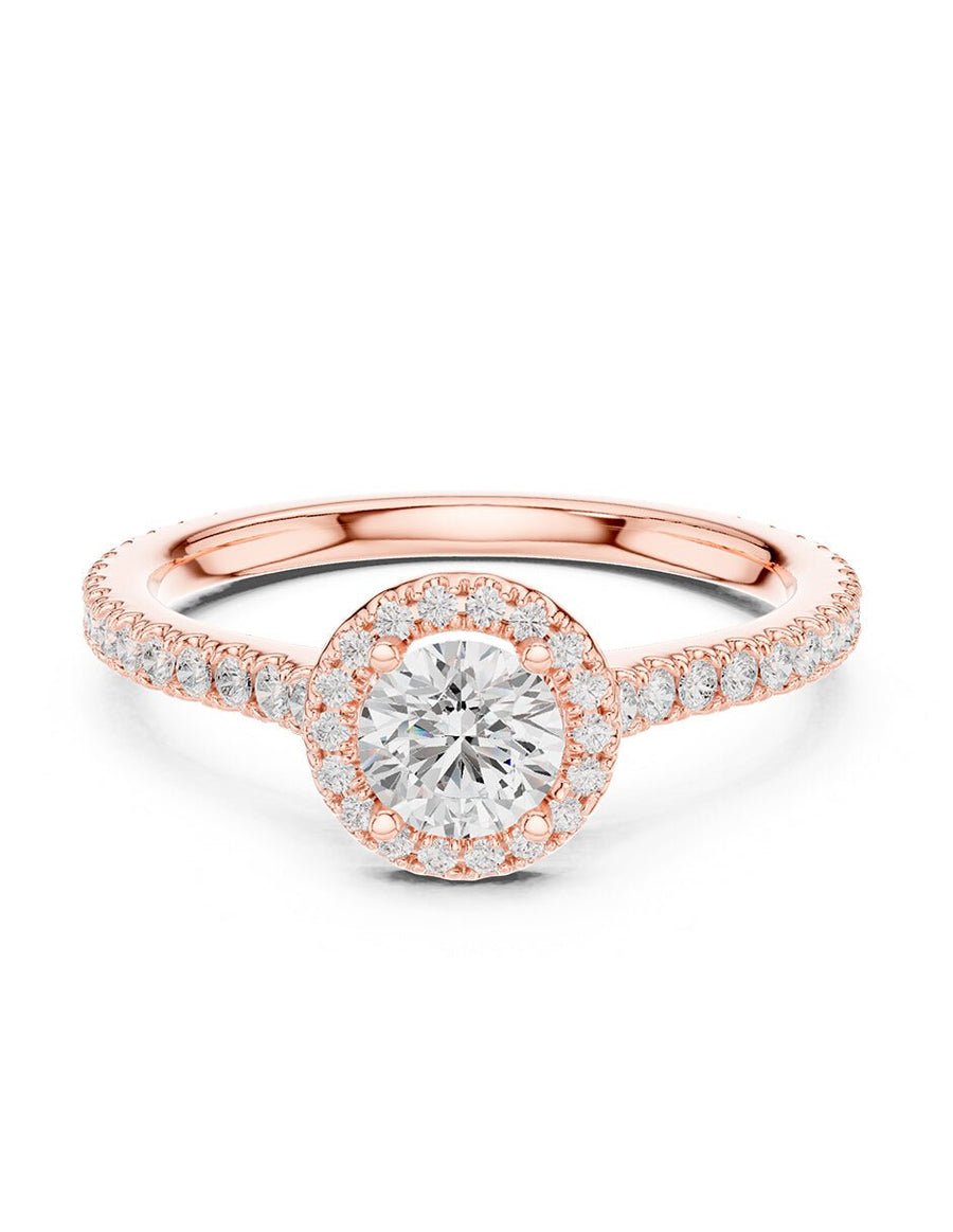 Anillo de compromiso - halo - AMORE462-RD-LG