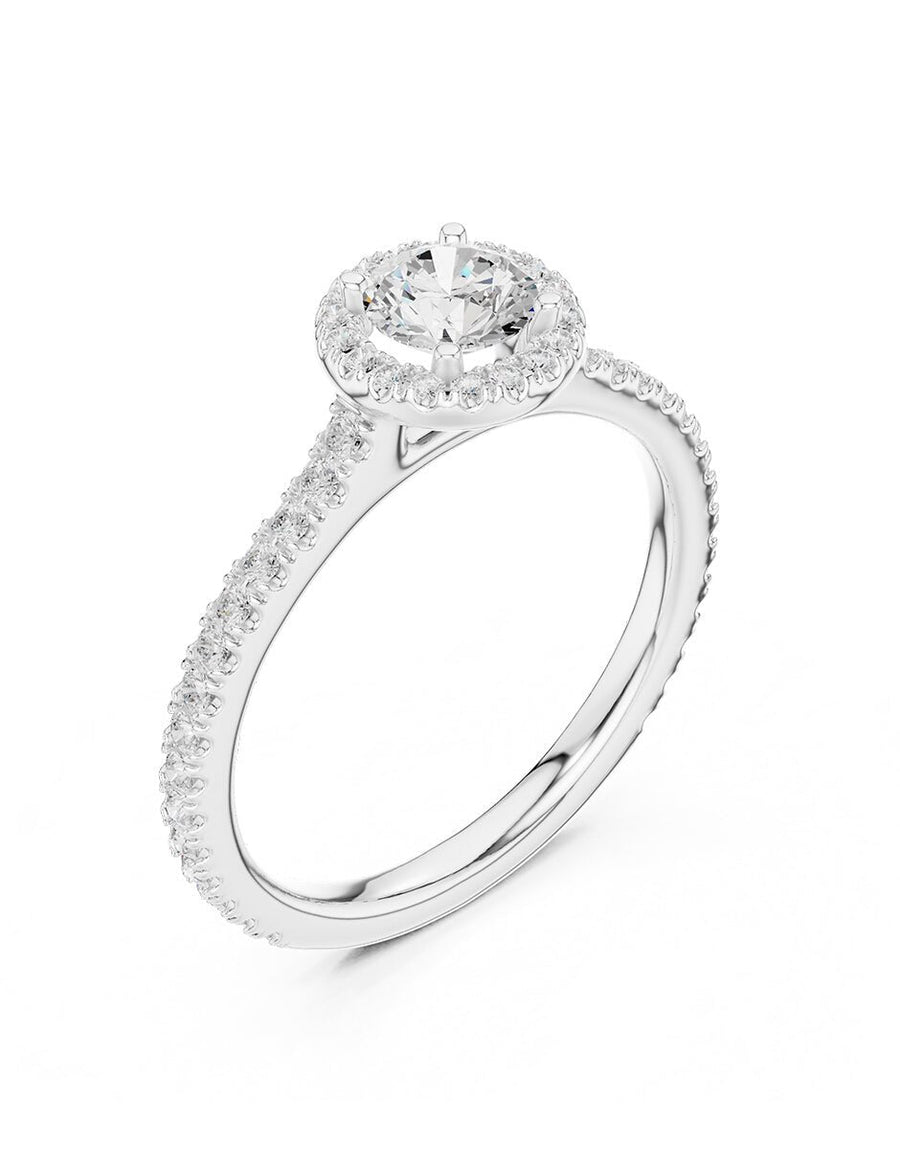 Anillo de compromiso - halo - AMORE462-RD-LG