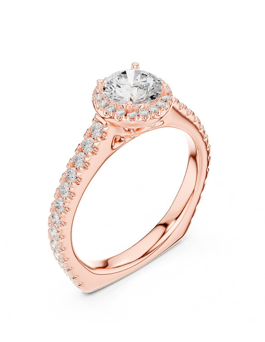 Anillo de compromiso - halo - AMORE463-RD-LG