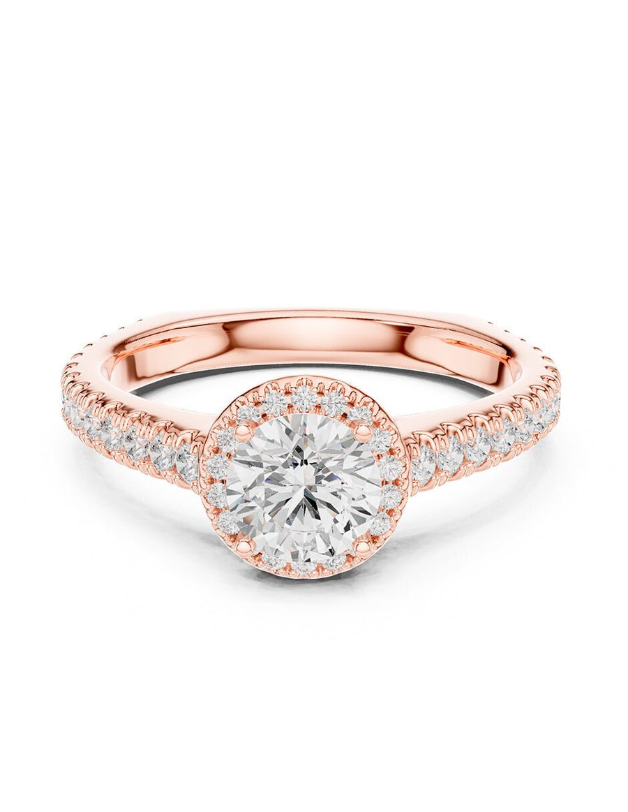 Anillo de compromiso - halo - AMORE463-RD-LG
