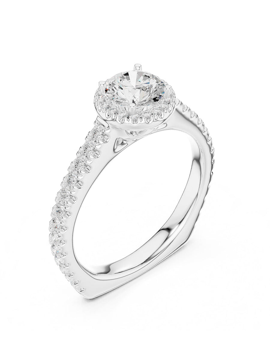Anillo de compromiso - halo - AMORE463-RD-LG