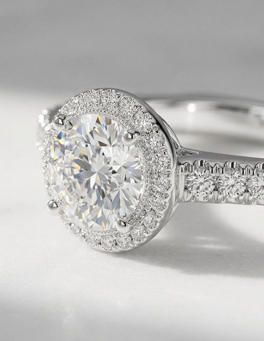 Anillo de compromiso - halo - AMORE463-RD-LG