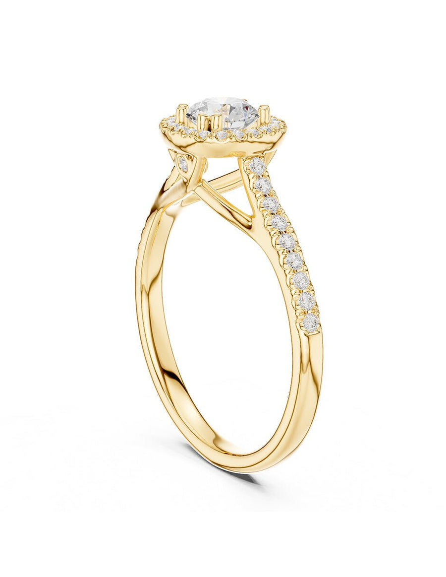 Anillo de compromiso - halo - AMORE464-RD-LG