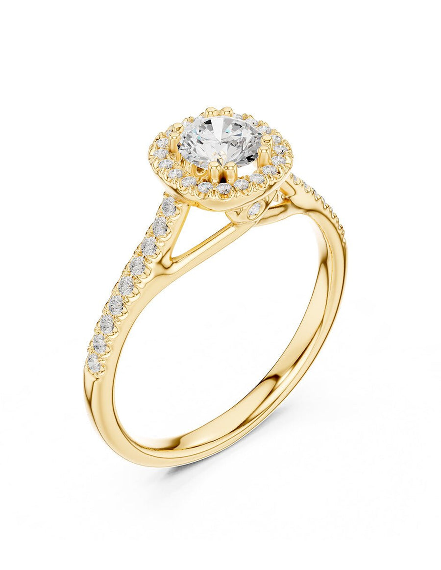 Anillo de compromiso - halo - AMORE464-RD-LG