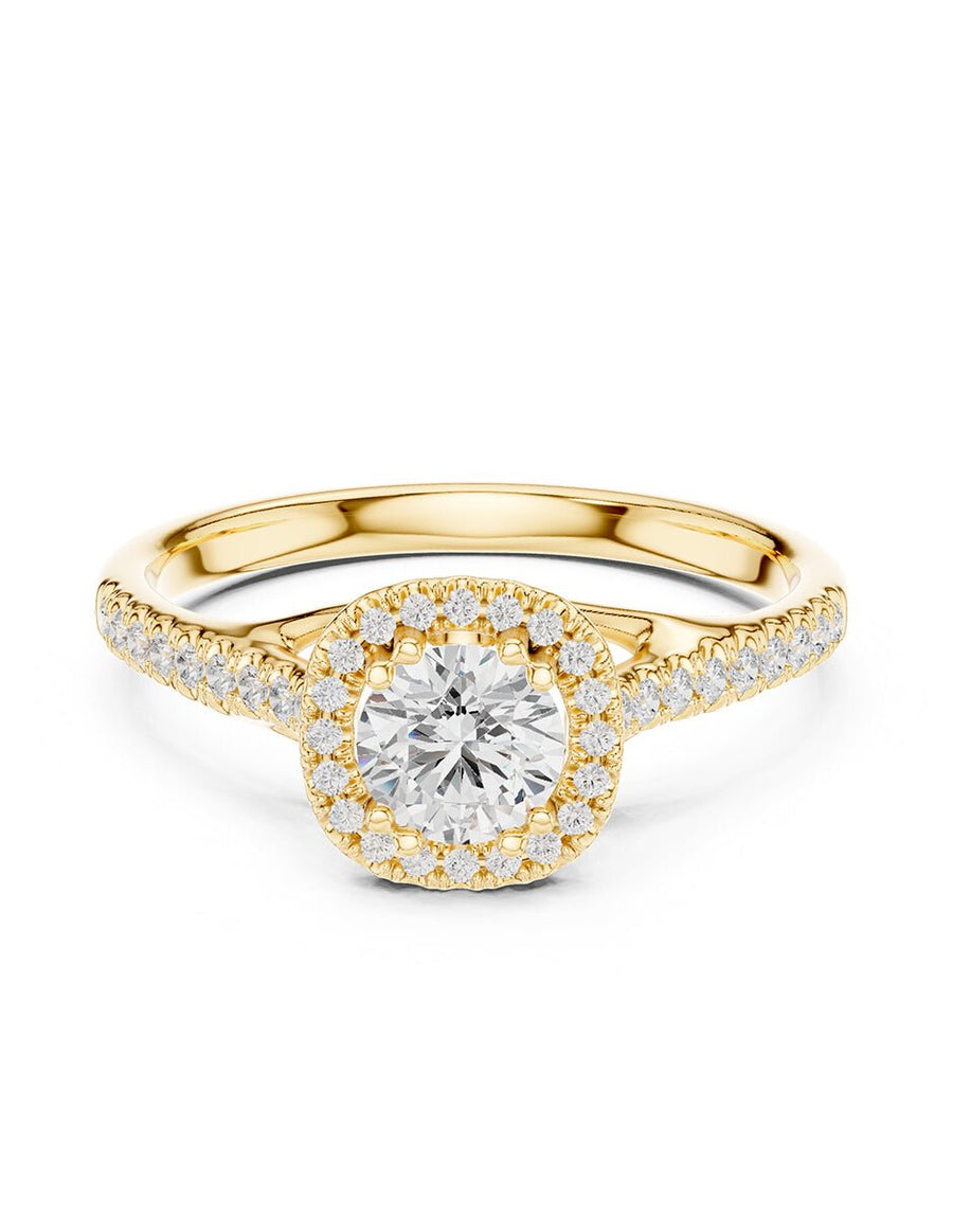 Anillo de compromiso - halo - AMORE464-RD-LG