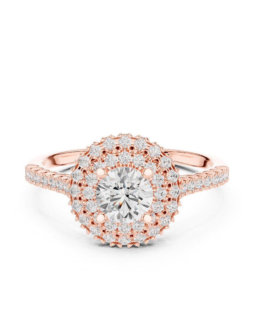 Anillo de compromiso - halo - AMORE465-RD-LG