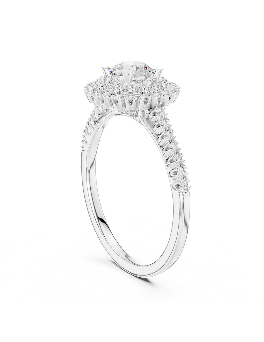 Anillo de compromiso - halo - AMORE465-RD-LG