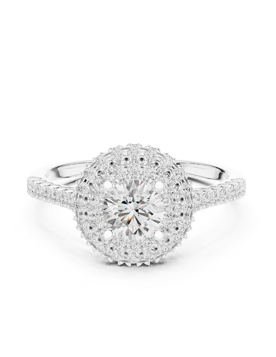 Anillo de compromiso - halo - AMORE465-RD-LG