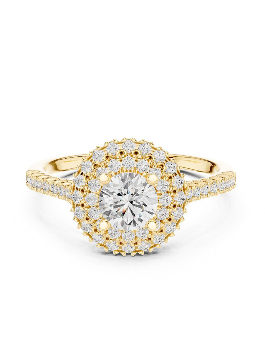 Anillo de compromiso - halo - AMORE465-RD-LG