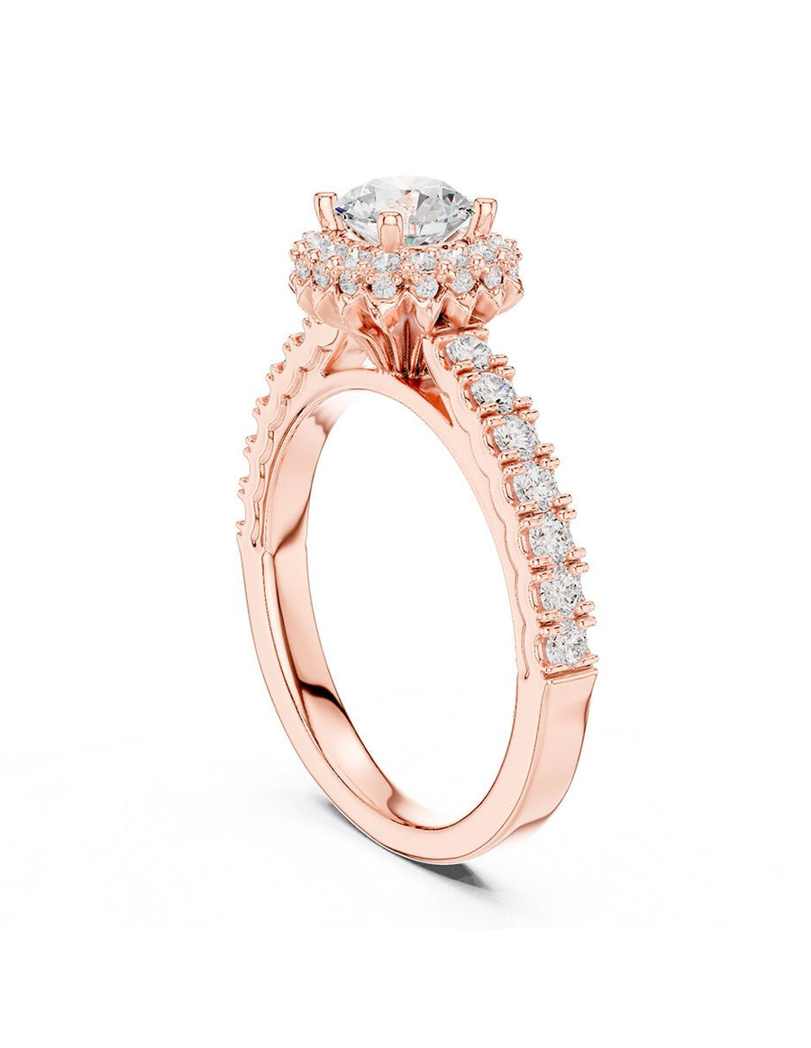 Anillo de compromiso - halo - AMORE466-RD-LG