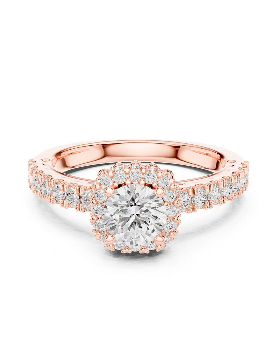 Anillo de compromiso - halo - AMORE466-RD-LG