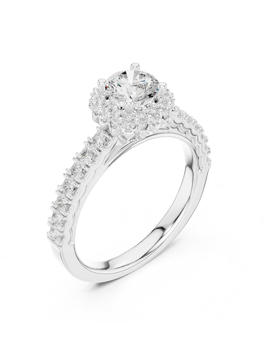Anillo de compromiso - halo - AMORE466-RD-LG