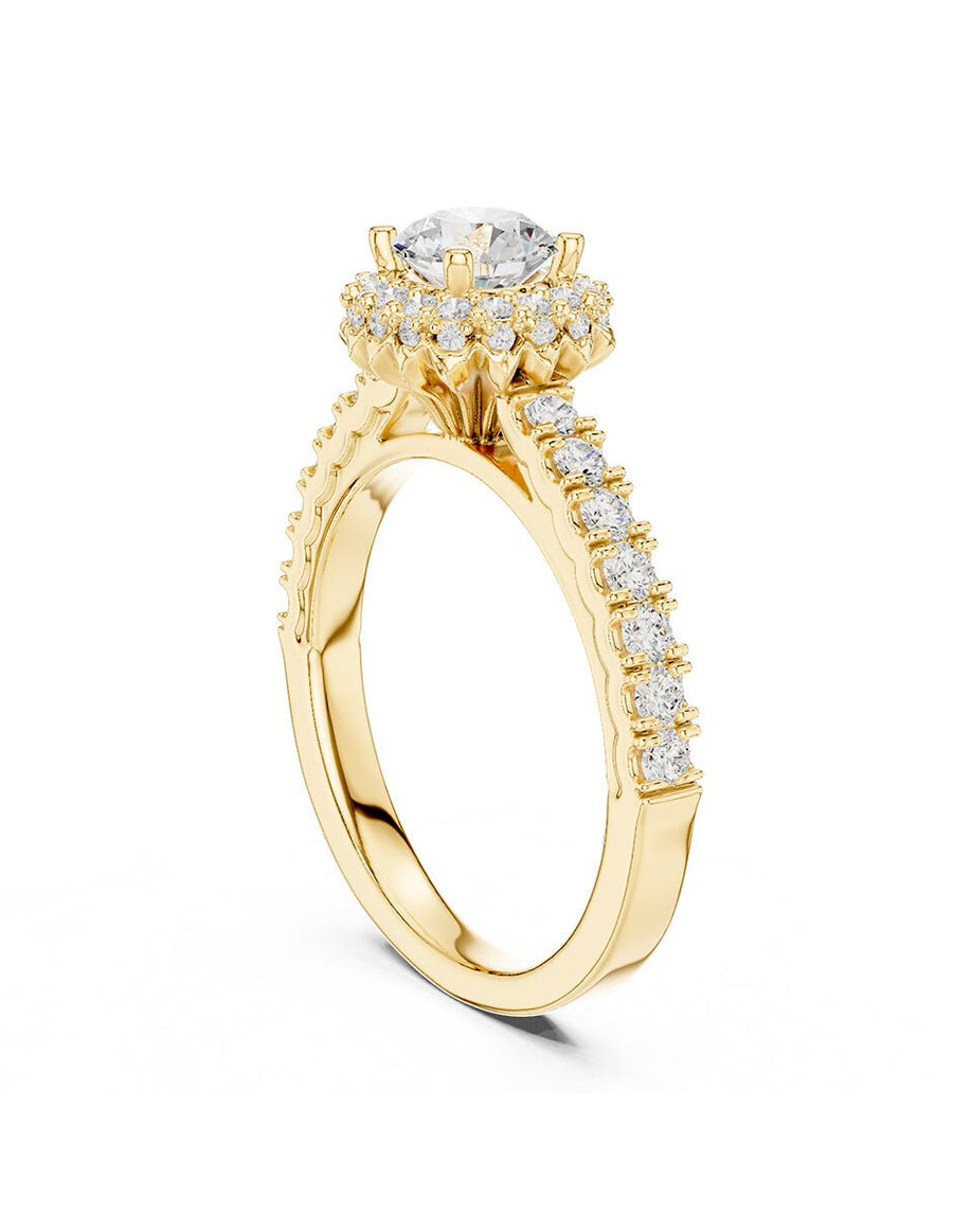 Anillo de compromiso - halo - AMORE466-RD-LG