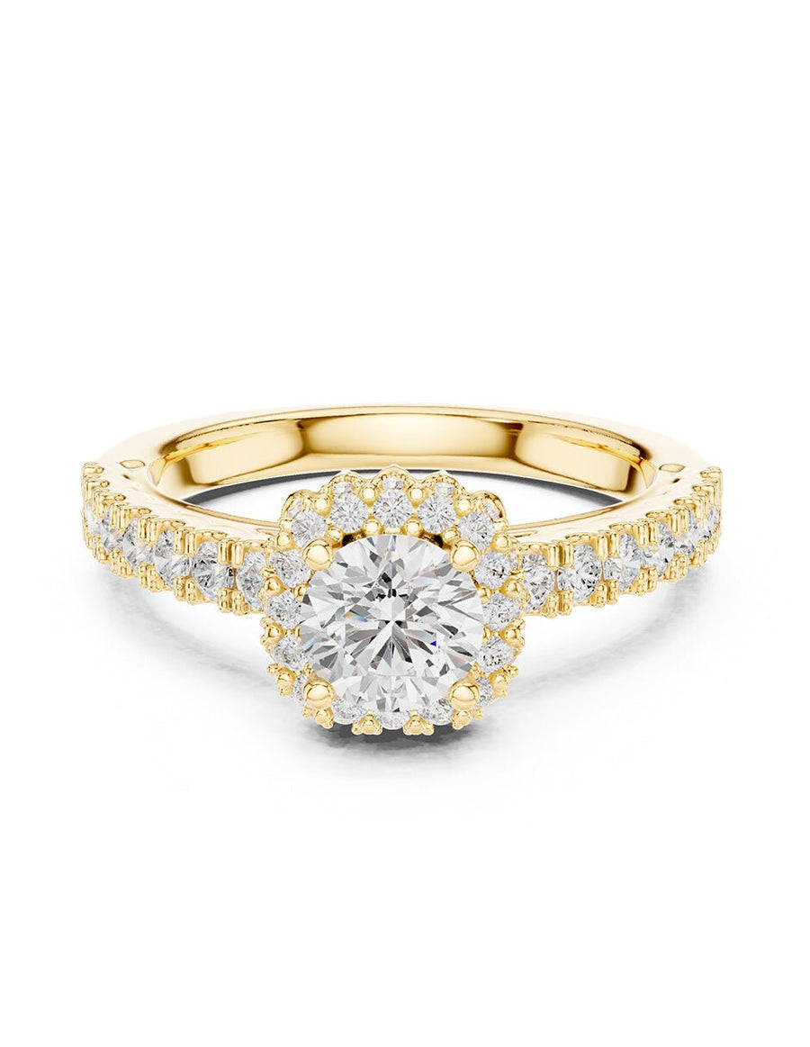 Anillo de compromiso - halo - AMORE466-RD-LG