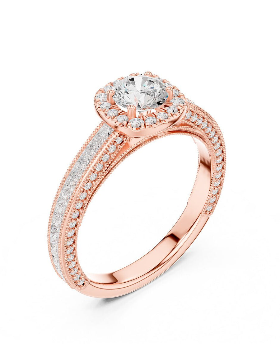 Anillo de compromiso - halo - AMORE467-RD-LG