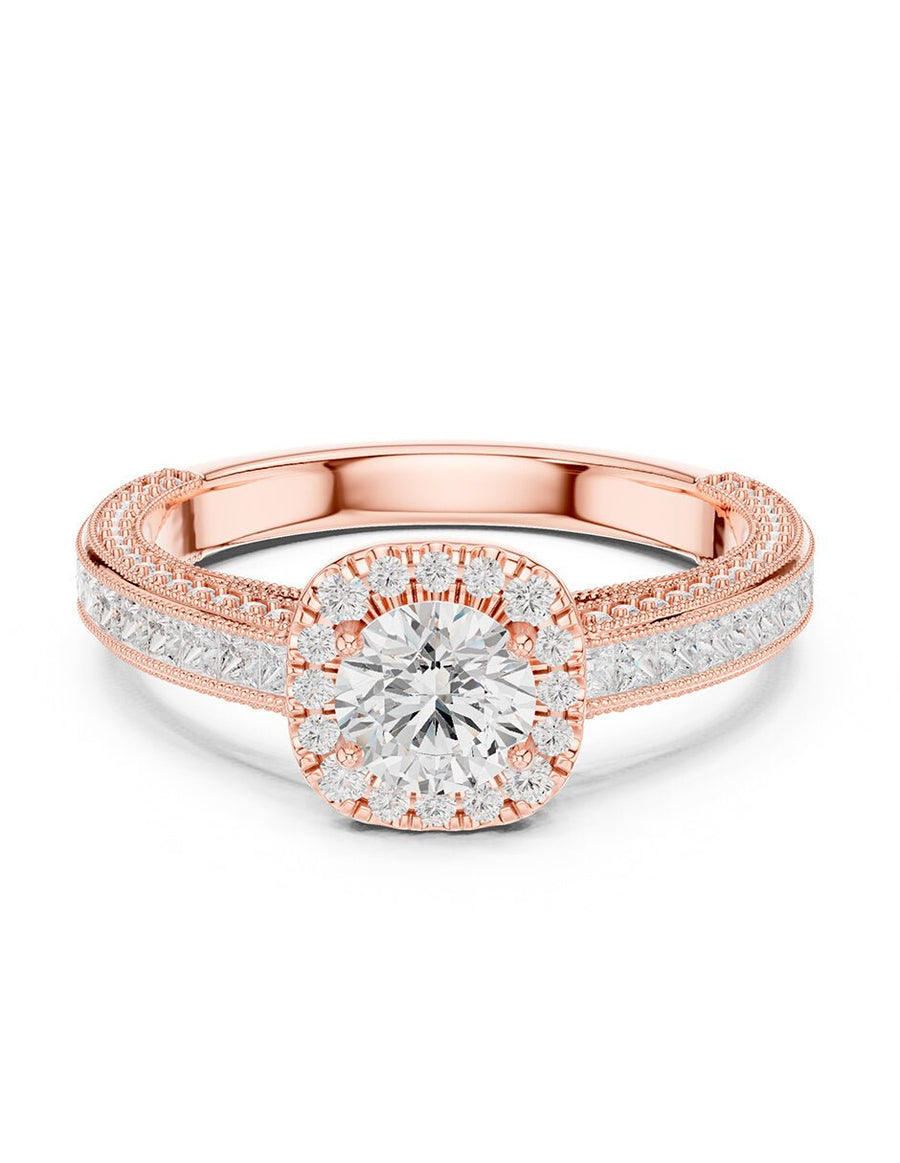 Anillo de compromiso - halo - AMORE467-RD-LG