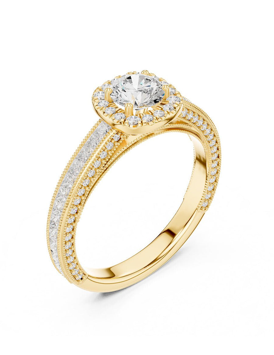 Anillo de compromiso - halo - AMORE467-RD-LG