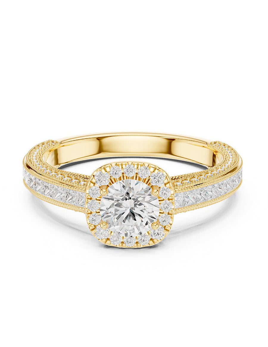 Anillo de compromiso - halo - AMORE467-RD-LG