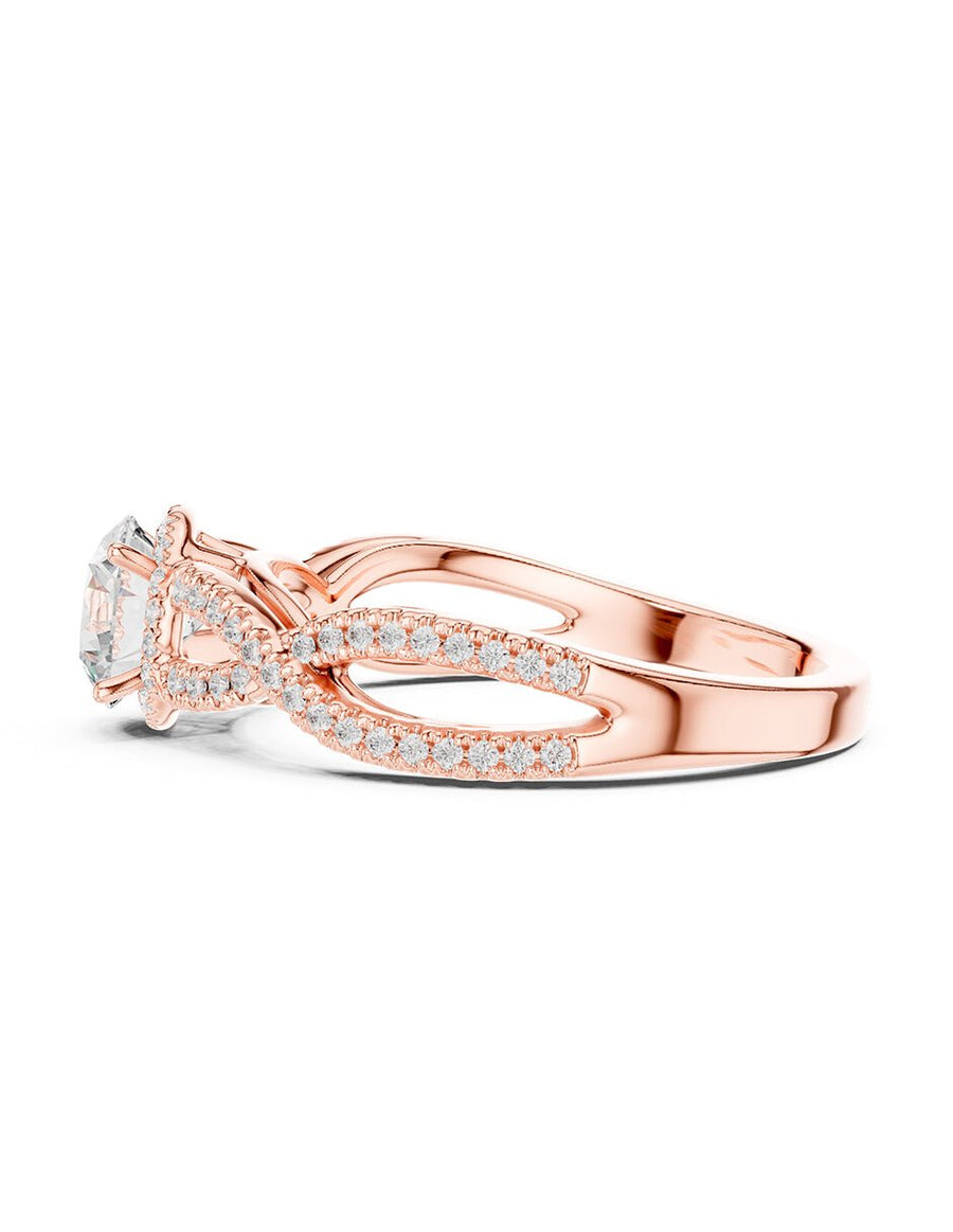 Anillo de compromiso - halo - AMORE468-RD-LG