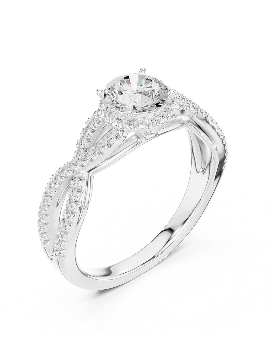 Anillo de compromiso - halo - AMORE468-RD-LG
