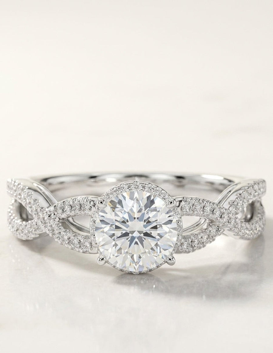 Anillo de compromiso - halo - AMORE468-RD-LG