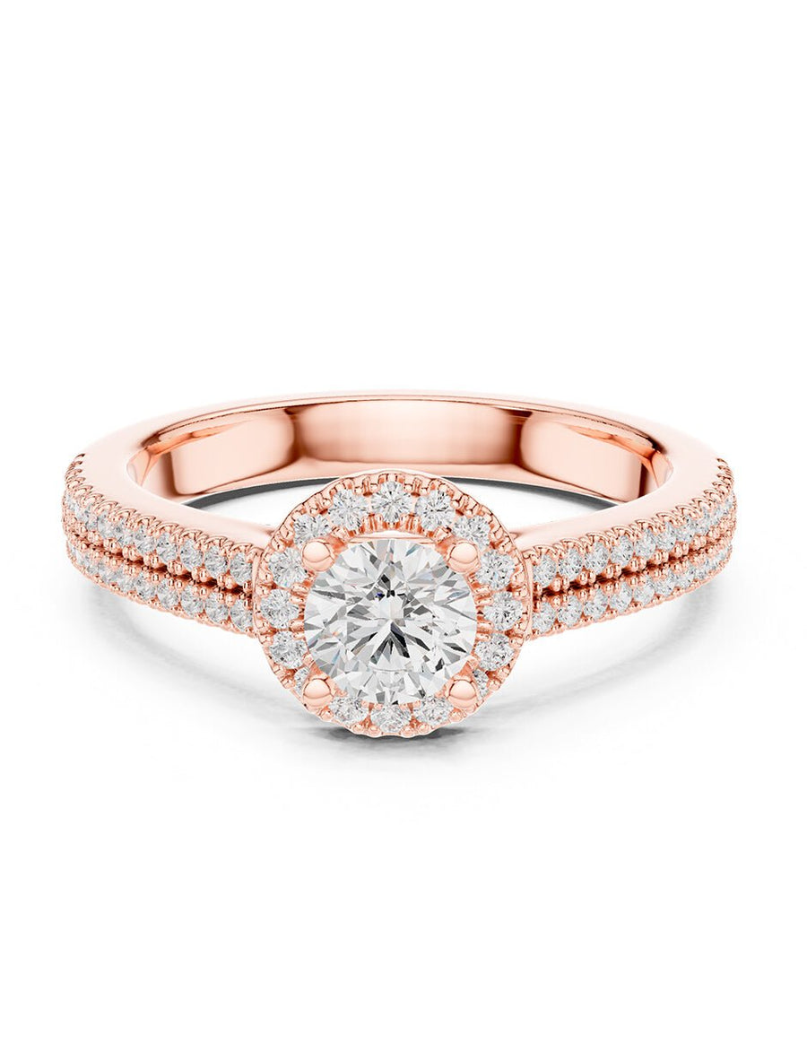 Anillo de compromiso - halo - AMORE469-RD-LG