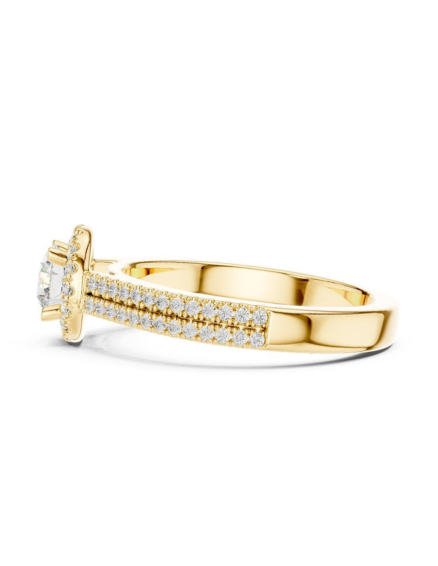 Anillo de compromiso - halo - AMORE469-RD-LG