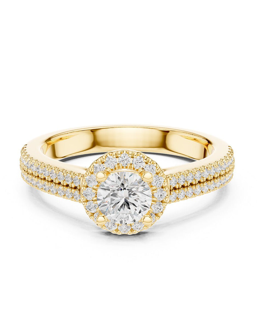 Anillo de compromiso - halo - AMORE469-RD-LG