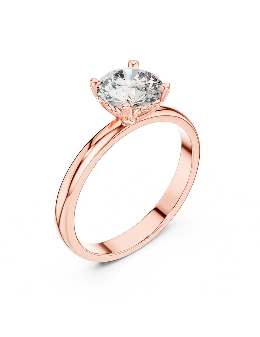 Anillo de Compromiso - solitario - AMORE47-RD-CZ