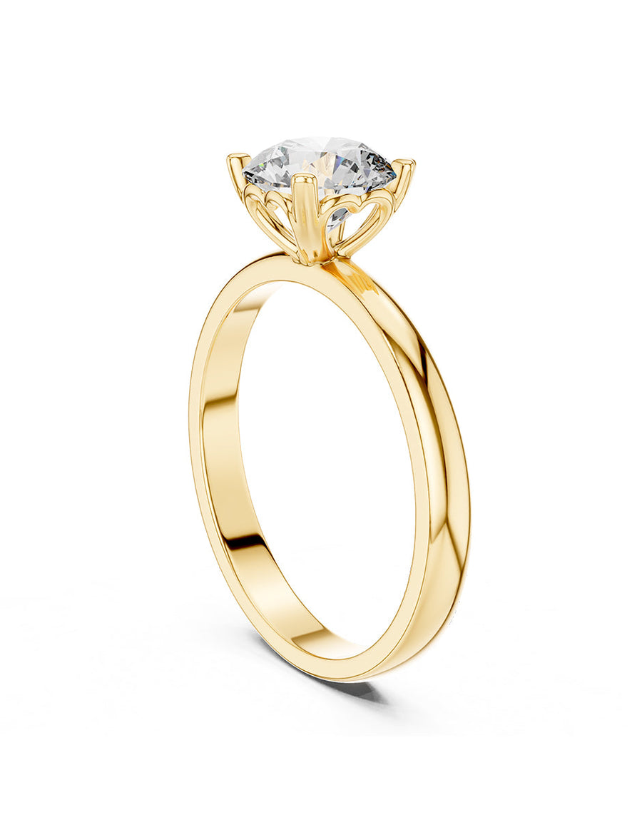 Anillo de Compromiso - solitario - AMORE47-RD-CZ