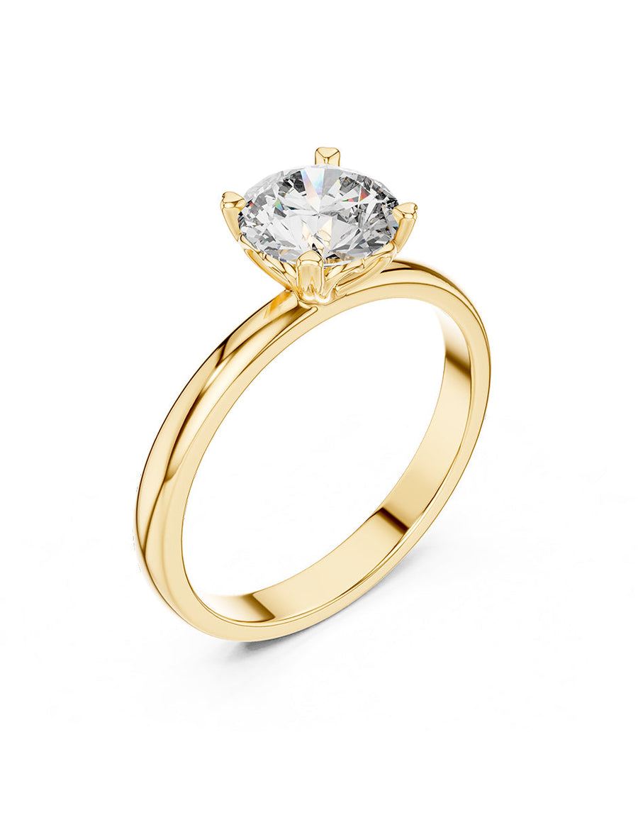 Anillo de Compromiso - solitario - AMORE47-RD-CZ