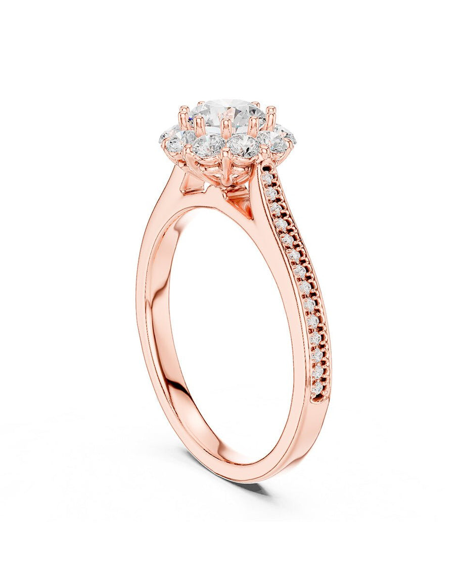Anillo de compromiso - halo - AMORE470-RD-LG
