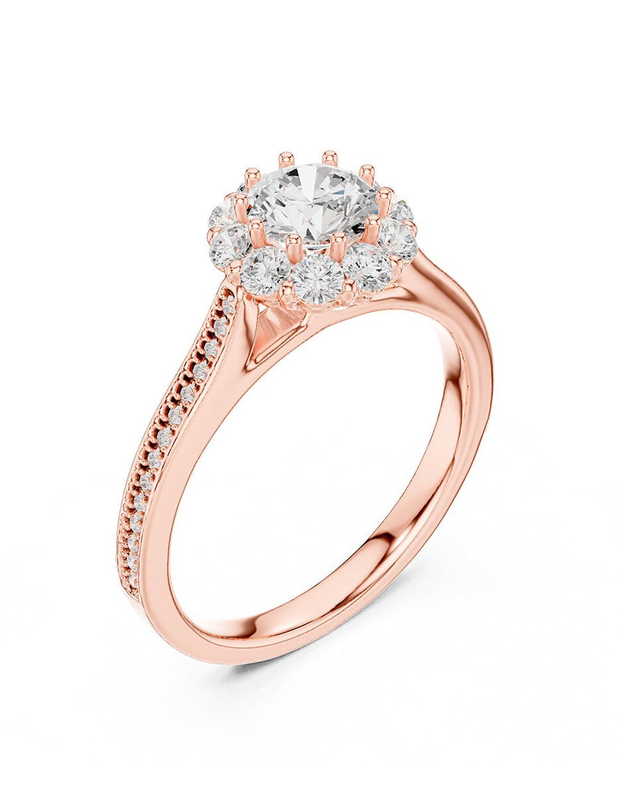 Anillo de compromiso - halo - AMORE470-RD-LG
