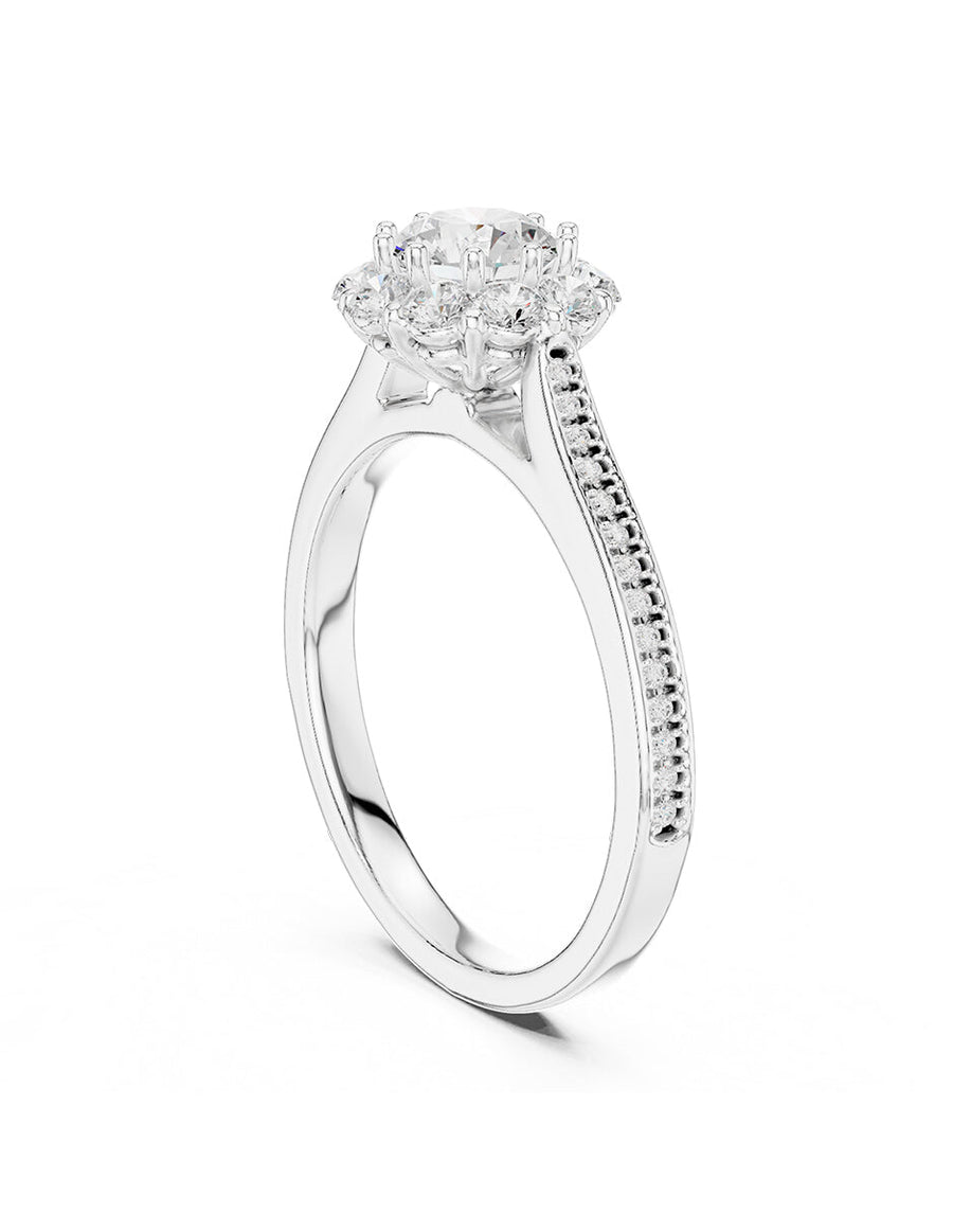 Anillo de compromiso - halo - AMORE470-RD-LG