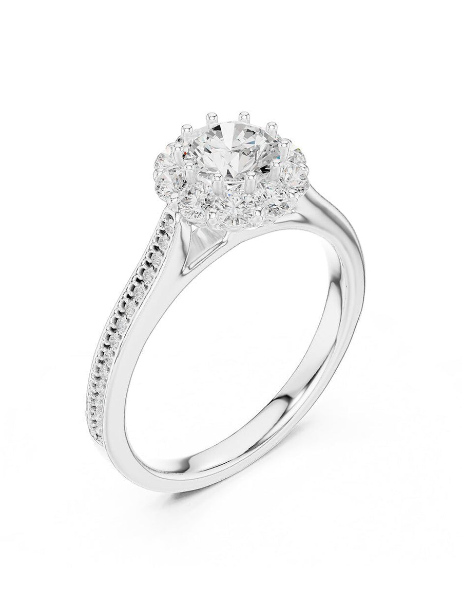 Anillo de compromiso - halo - AMORE470-RD-LG