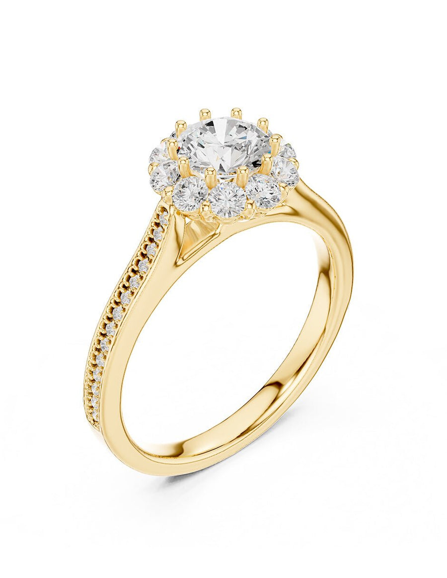 Anillo de compromiso - halo - AMORE470-RD-LG