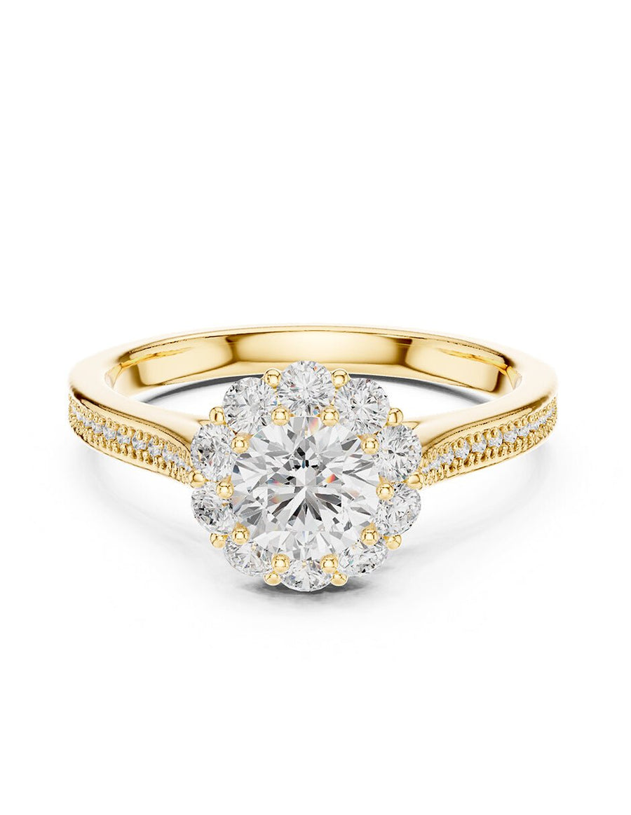 Anillo de compromiso - halo - AMORE470-RD-LG