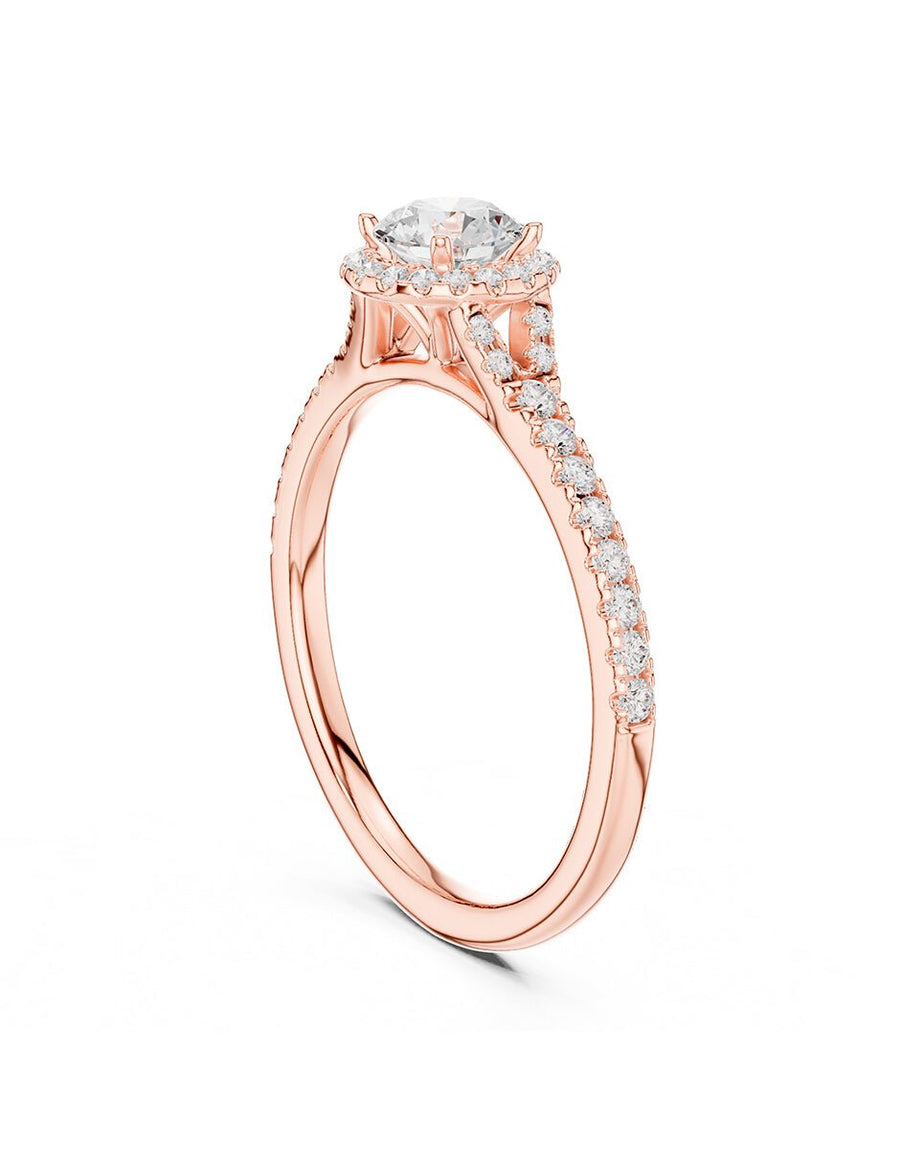 Anillo de compromiso - halo - AMORE471-RD-LG