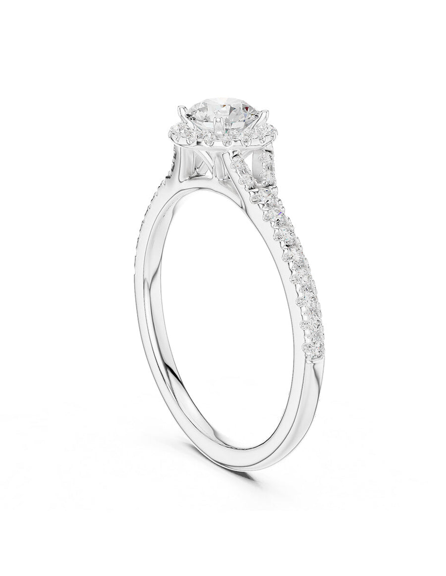 Anillo de compromiso - halo - AMORE471-RD-LG