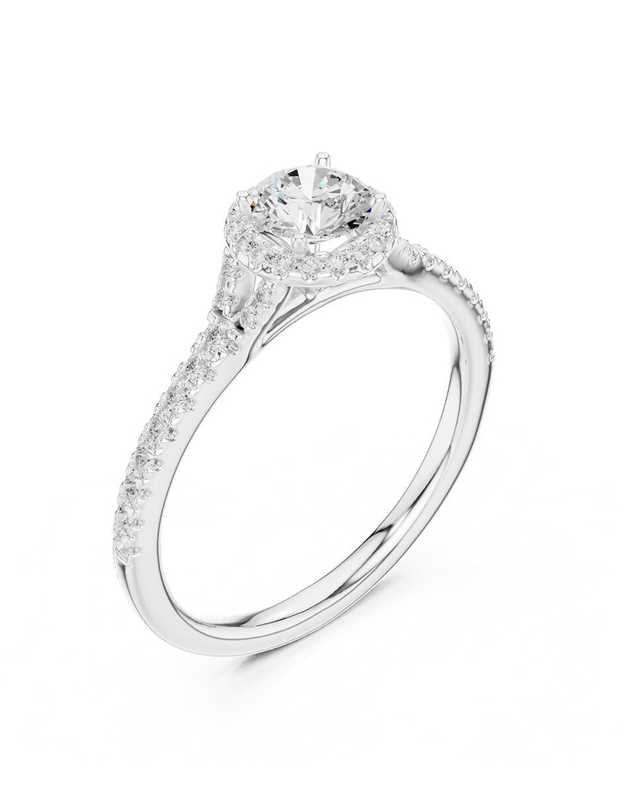 Anillo de compromiso - halo - AMORE471-RD-LG