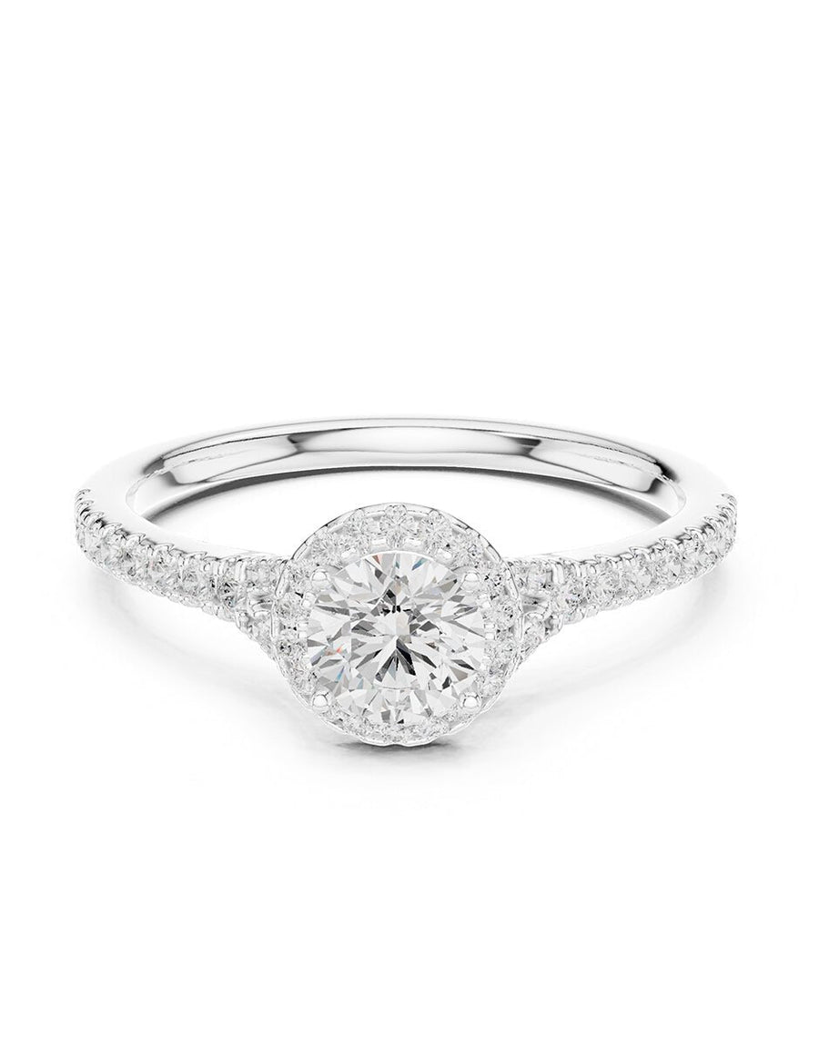 Anillo de compromiso - halo - AMORE471-RD-LG