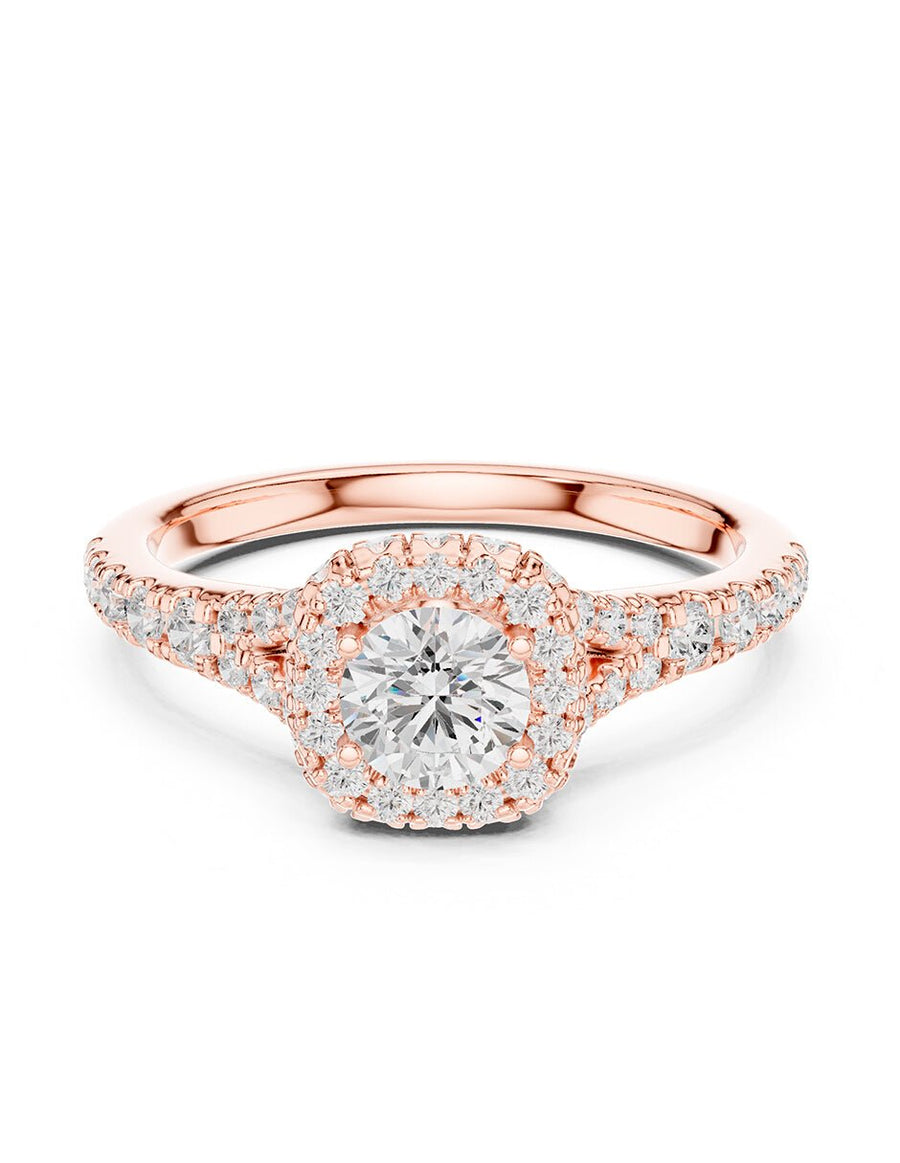 Anillo de compromiso - halo - AMORE472-RD-LG